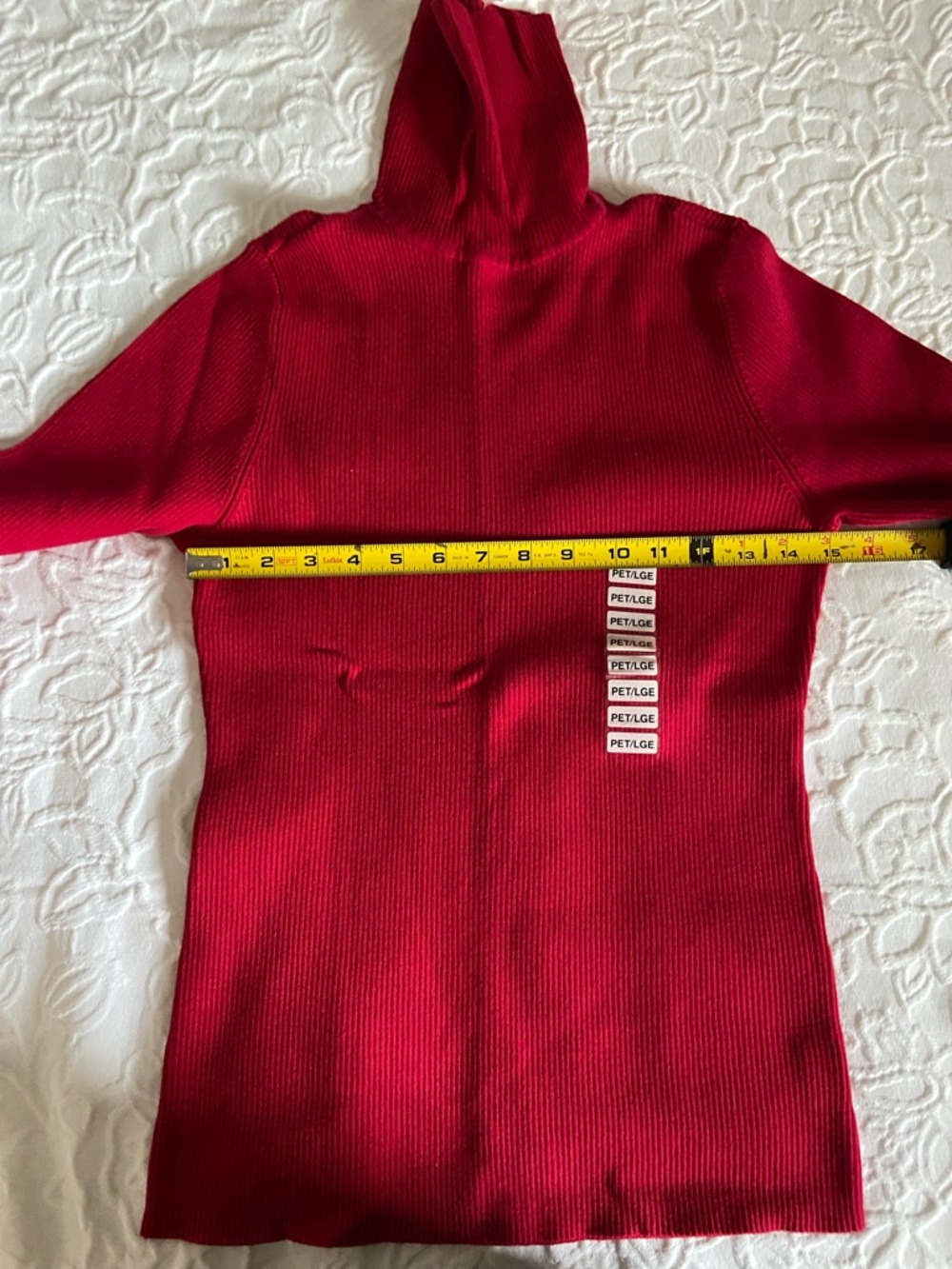 Style& Co Petite Crewneck Women's Sweater in Bright Red. New - Picture 5 of 7